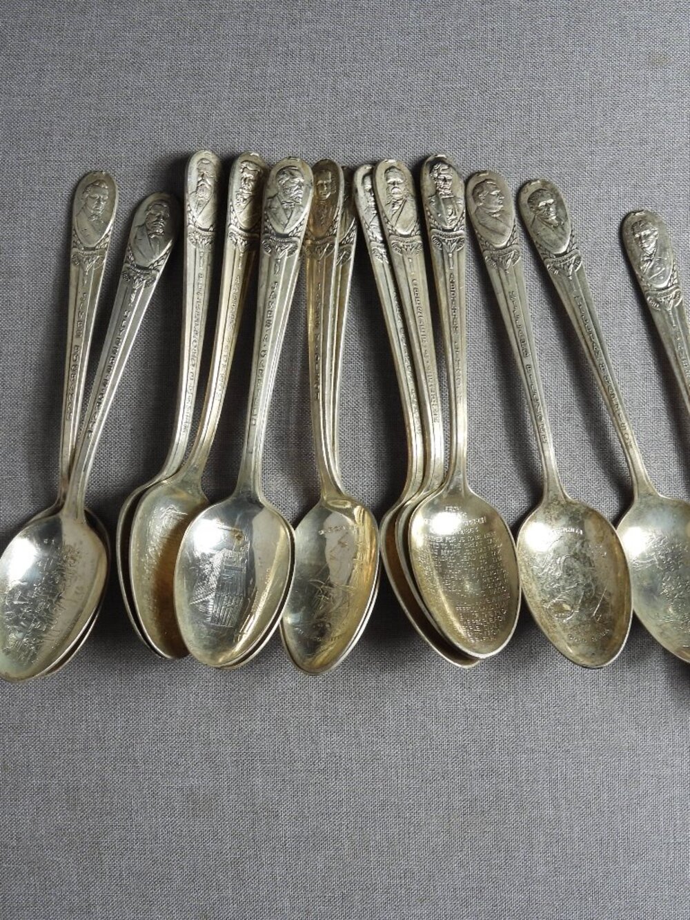 Wm Rogers Presidential Spoons Set of 15